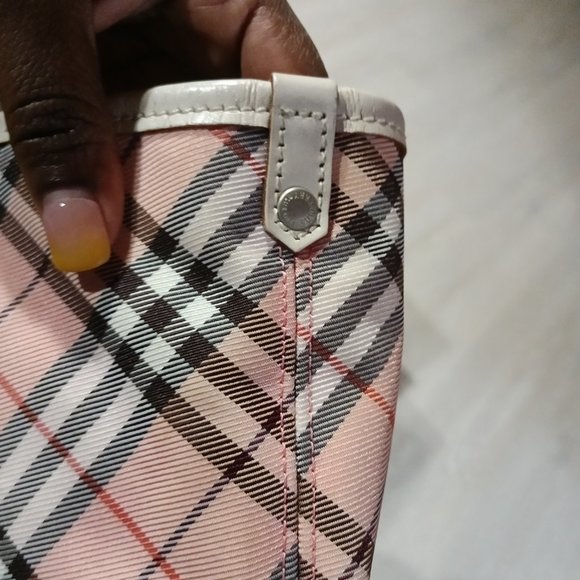 Burberry Blue Label Pink Checked Tote - Picture 7 of 11